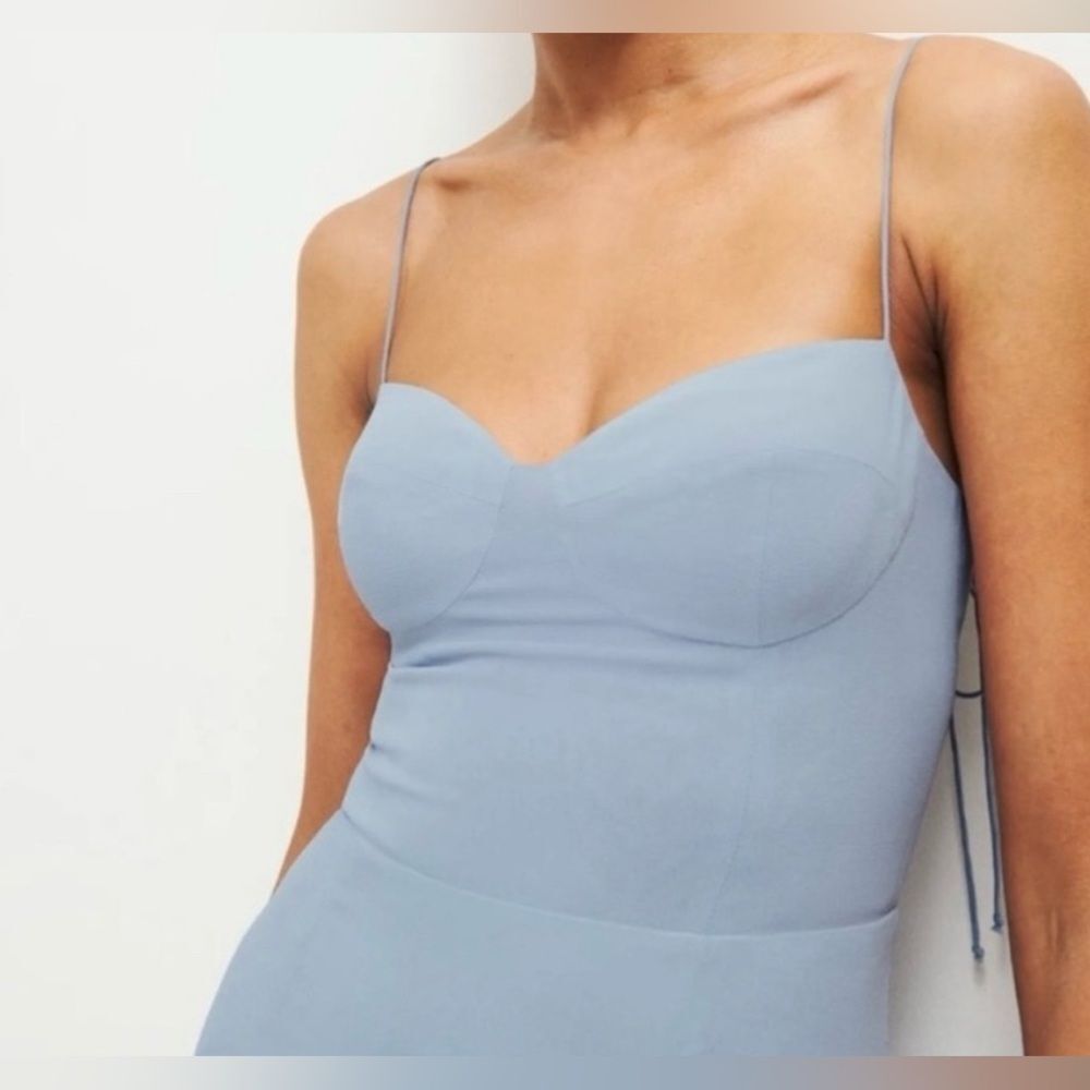 Reformation Juliette Dress in Mineral Blue Size 4 - Picture 2 of 13